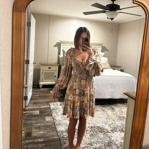 Long sleeve floral dress